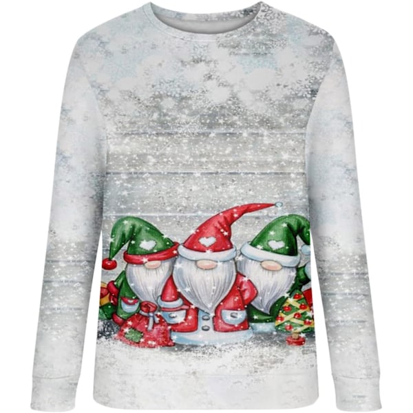 Sjov juletrøje med grafik til kvinder - Ren og Julemand