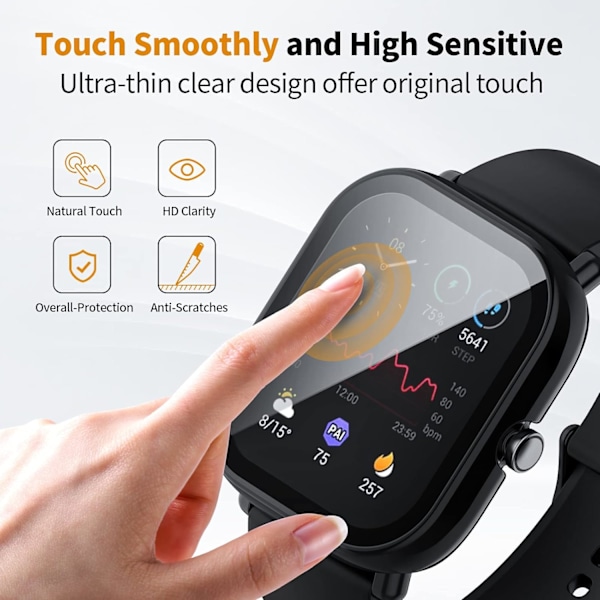 Beskyttelsesetui Kompatibelt med Amazfit GTS 2 Mini Skærmbeskytter, Allround Etui Hård PC Bumper Fuld Dækning Skal Smartwatch Tilbehør Dækningsetui