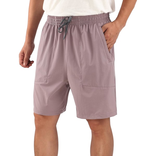 Herrshorts för träning, löpning och gym med fickor, snabbtorkande