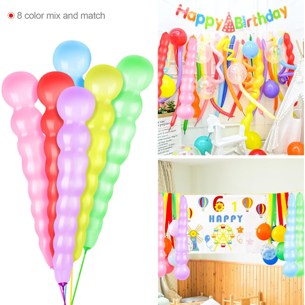 Blanda Färg Lång Latex Tjock kalebassballonger Långa raketballonger Galen
