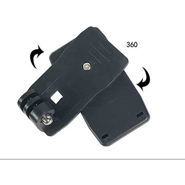Selfie-mobilholder 360 graders hurtigudløser roterende rygsæk hatteklemme til Gopro Hero/iPhone 16 15 14 13 12 11 Pro Max XR XS Max X/Samsung LG Sony P