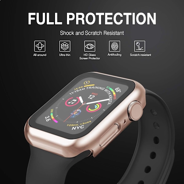 Etui Kompatibel med Apple Watch 38MM Serie 3/2/1/ med indbygget