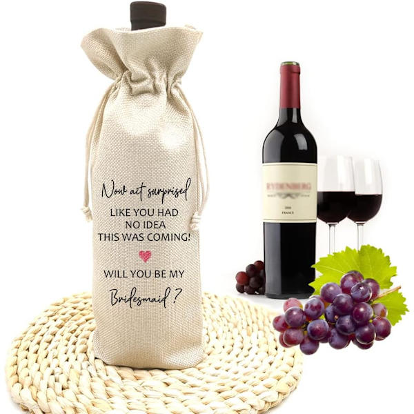 Brudtärna vinpåse - rolig present till brudtärnor