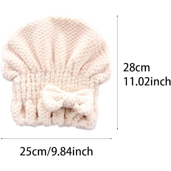 Hårhanddukar i mikrofiber - Superabsorberande mössa för snabb fukt absorption