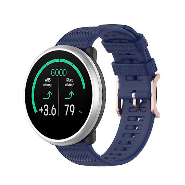 För Polar Ignite 20mm prickstruktur klockarmband HFH Midnight Blue