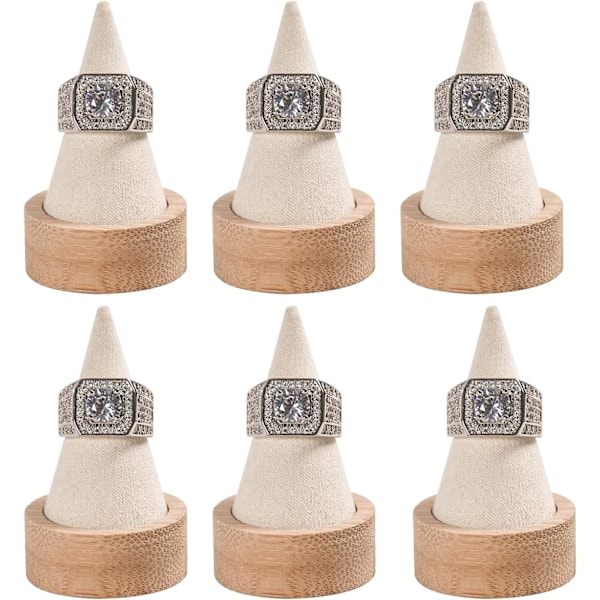 6-pack ringhållare displayställ. Sneda finger bamburingar displays