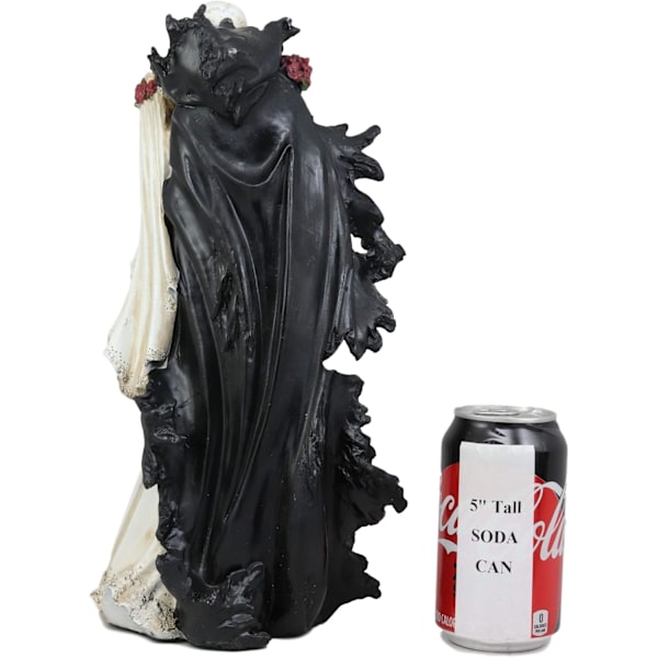 Ebros Bryllup Brud og Dødens Engel Grim Reaper Skelet Kys Figur 14,25\" Høj Kærlighed Dør Aldrig De Dødes Dag DOD Kranier Ossuarium Makaber