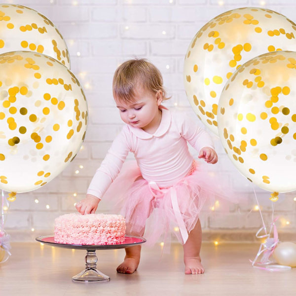 10 st 18 tums glitterkonfettiballonger