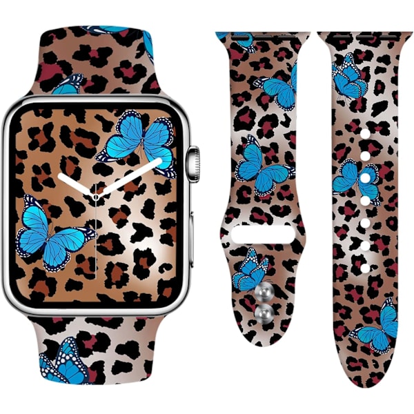 Kompatibelt med Leopard Apple Watch-armband för kvinnor 38 mm