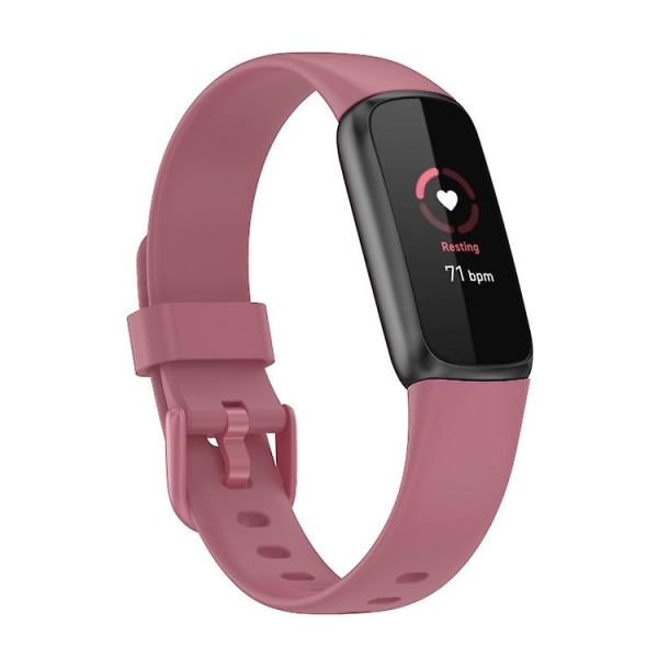 For Fitbit Luxe silikonefarvet spænde urrem XMK Pink