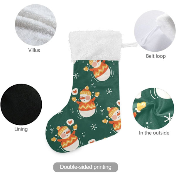 Julklapp, Personliga Julklappsstrumpor 2-pack Jul Gul Snögubbe 45,7 cm Julstrumpor Hängande Ornament Eldstad för Bygg