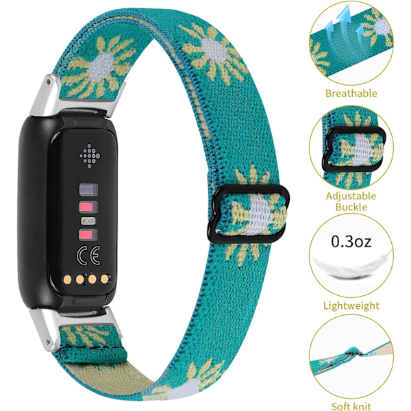 Elastisk urrem, der er kompatibel med Fitbit Luxe-rem, blød, slibelig