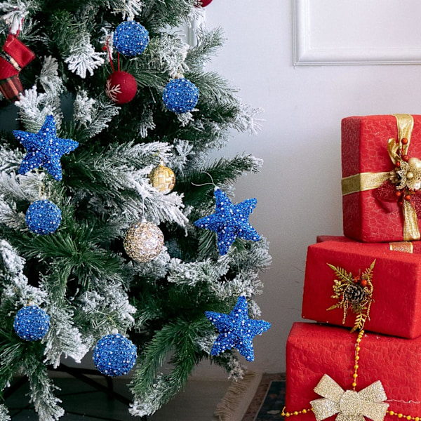 4,25\" Julekule Ornamenter 4 stk Sett Uknuselig Juledekorasjon Tre
