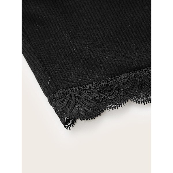 Kvinners Y2K blonder trim V-hals ermeløs Cami Crop Top Camisole