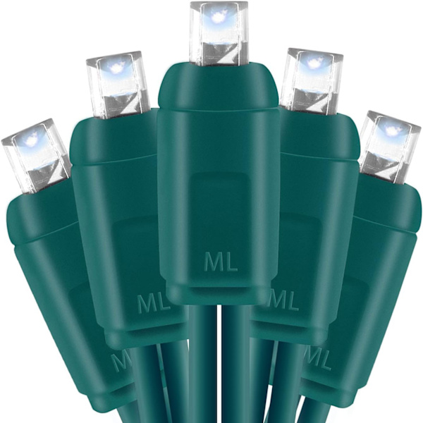 50 st breda vinkel 5 mm mini LED-julbelysning, vita LED-slingor för
