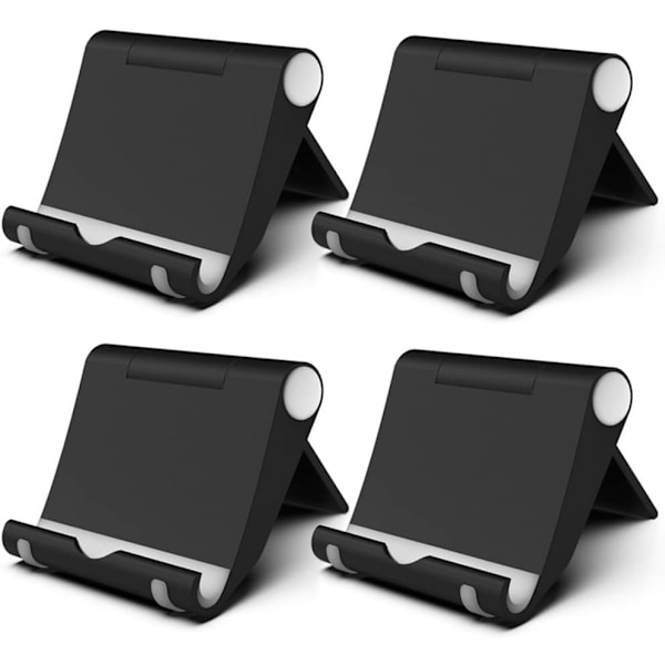 4 stk. Mobiltelefonholder for skrivebord, justerbar, kompatibel med iPhone 14 13 12 11 8 Pro Max SE XS XR Plus Samsung Galaxy Note20 S20 S10 S9 S8 Cel