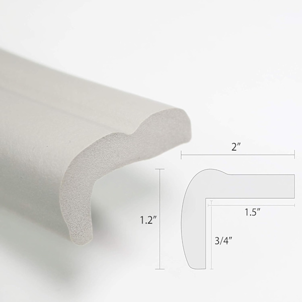 Hearth Cushion | Made in USA | Taupe | 8.33 Ft of Padding | Child Safety, Edge and Corner Guard, Baby Proof Fireplace Bumper Taupe 3 Piece Set