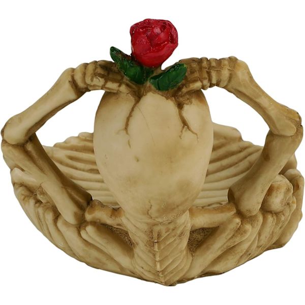 X-D Skjelettfigur Skrivebords Sigarettasker Askebeger for Hjemmekontorinnredning Hvit 5'' x 5.5'' x 4.3'' tommer Hvit 5'' x 5.5'' x 4.3'' tommer