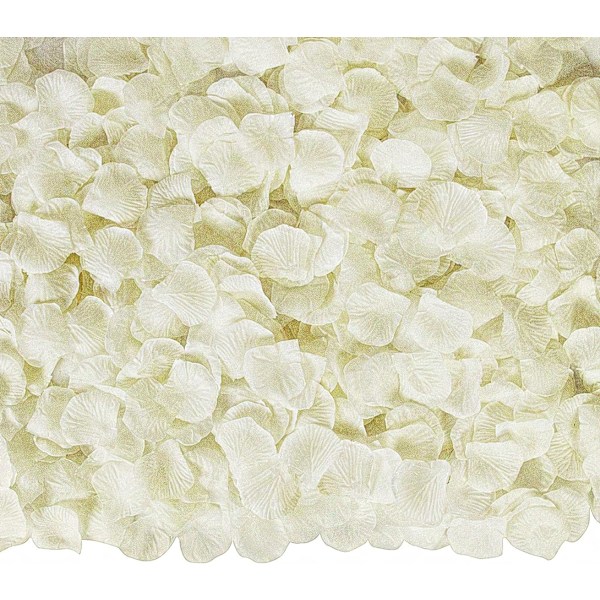 3200 stk kunstige roseblader for bryllup, fest - hvite