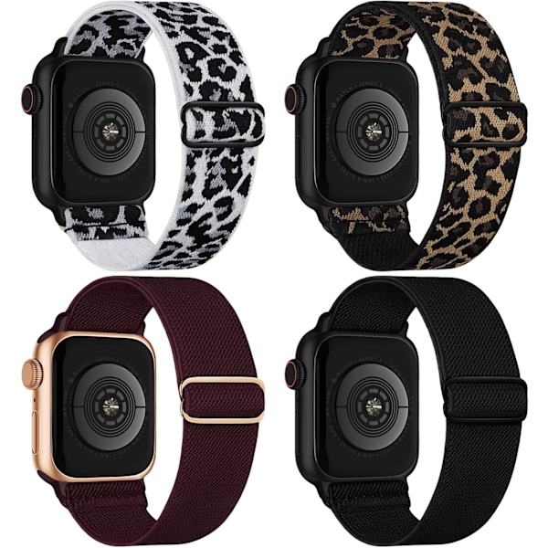 Stretchiga nylon solo-band som är kompatibla med Apple Watch