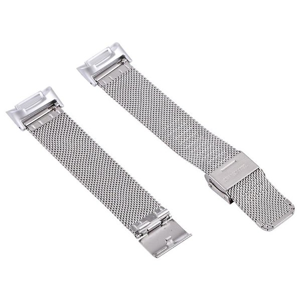 Til Fitbit Charge 5 Milan Stål Dobbelt Spænder Rem Urrem TNB Silver