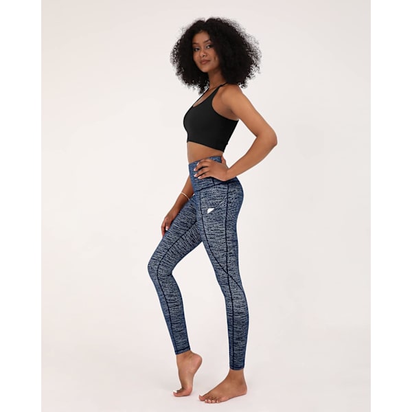Kvinnors högmidjade yogaleggings med fickor. Tummy Control Non See Through