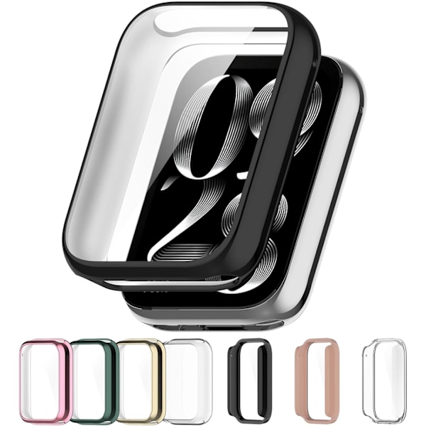 Kompatibel med Xiaomi Smart Band 8 Pro TPU Beskyttelsesdeksel, Smartklokke Beskyttelsesdeksel Skall Myk og Holdbar (Svart) Svart TPU