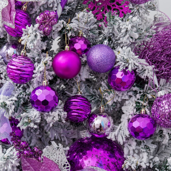 24 stk julekulepynt i shatterproof materiale - julepynt til å henge på juletreet
