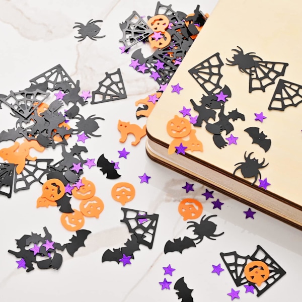 Halloween Konfettiglitter Paljetter - Gresskar Flaggermus Katt Heks Konfetter