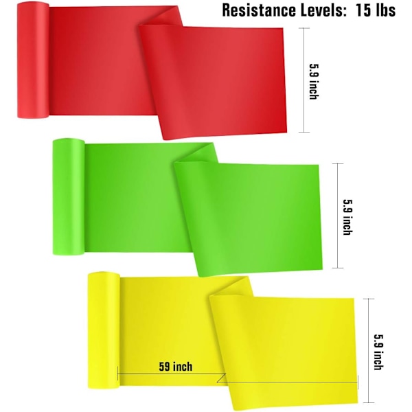 Motståndsband Elastiska träningsband 3-pack Fysioterapi