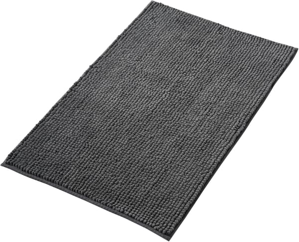 wxsp - Halkfri Badrumsmatta - Mörkgrå - 40X60 Cm - Maskintvättbar Chenille -