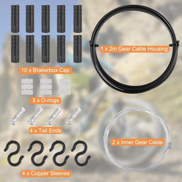 Universal cykelskifterkabel sæt - til mountainbikes og racercykler