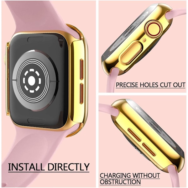 40 mm etui kompatibel med Apple Watch Series 4 5 6 Se 40 mm hærdet