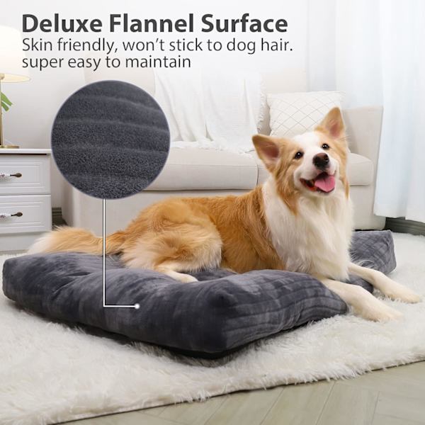 Vaskbart hundekurv seng til store hunde Deluxe tyk flanel