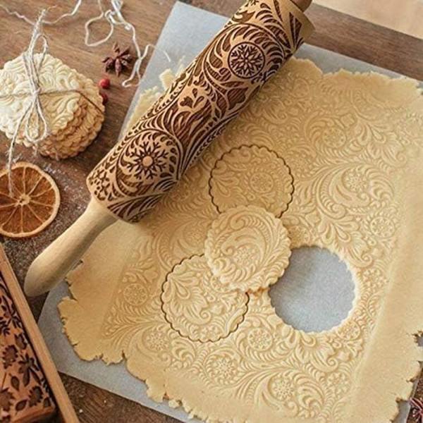 Bok Träkavel Prägling Cookie Kavel Kakedeg