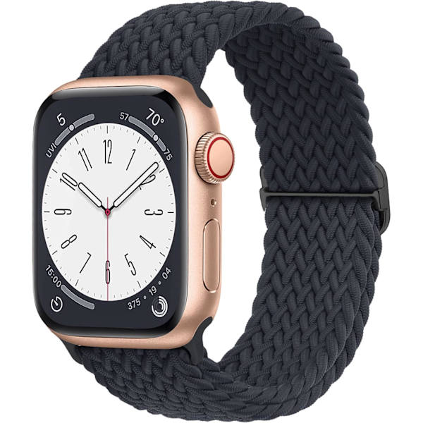 Flätad Solo Loop kompatibel med Apple Watch Band 38 mm
