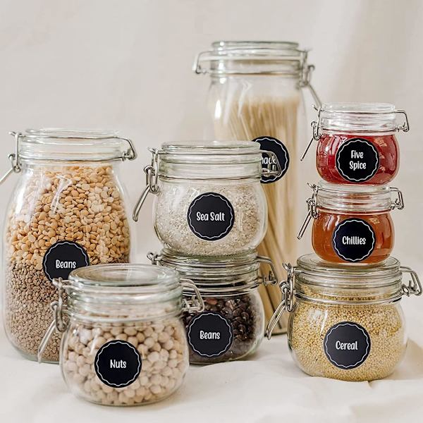 Krydderietiketter til glas: Køkkenorganisation