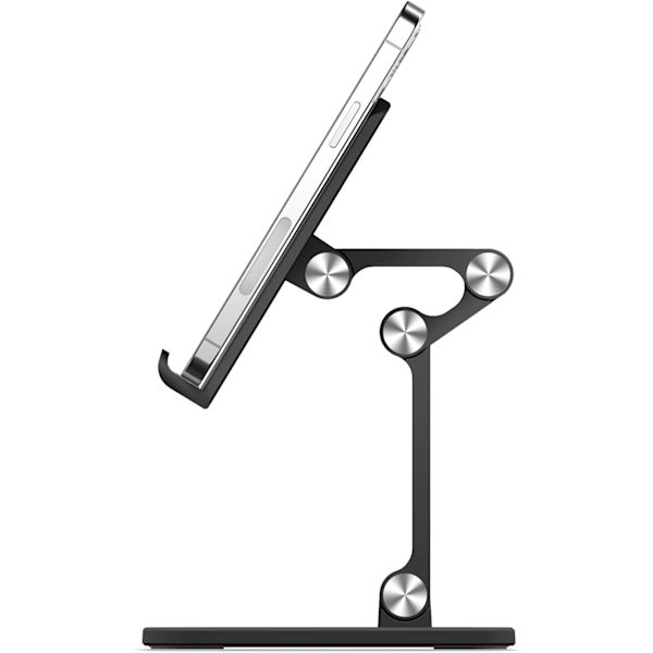 M5 Justerbart Telefonstativ – Mobilholder for Skrivebord Kompatibel med iPhone 12 (5.7, 6.1, 6.7) og Kompatibel med Alle iPhone-modeller, Alle Smarttelefoner