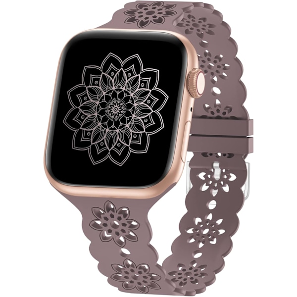 Blomstrete silikonbånd kompatibelt med Apple Watch -bånd 38 mm