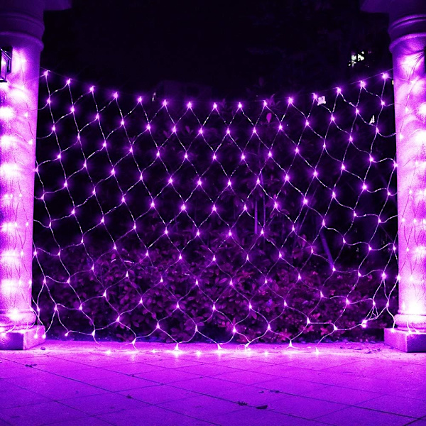 LED-nätljus Halloween-dekorationsnätljus, trädvarpsljus utomhus hängande ljusslinga för hem, sovrum, jul, trädgård, gångväg,