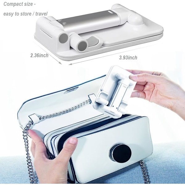 Mobiltelefonställ för Skrivbord, 2-pack Vikbart Mobiltelefonhållare - Justerbar Vinkel & Höjd, Portabelt Skrivbordsställ för Smartphone, Kindle und