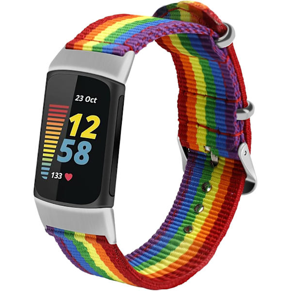 Vävda band som är kompatibla med Fitbit Charge 5, Fapic Quick Dry Watch