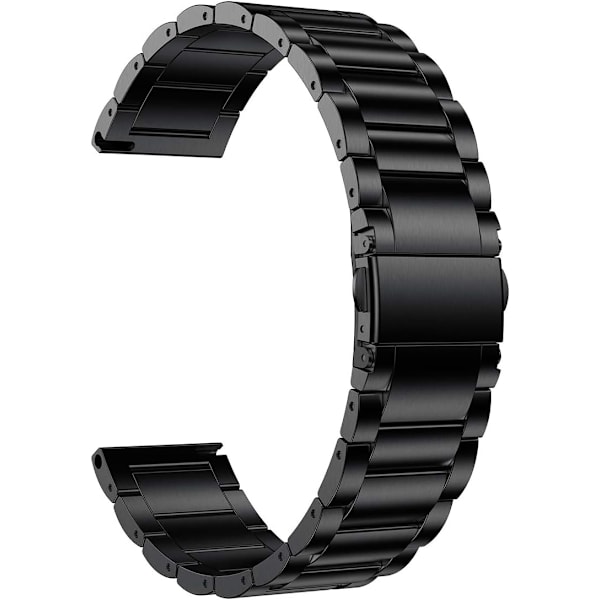 Titaniumrem til Galaxy Watch 7/6/5/4 44mm/47mm, Active 2 40mm/41mm Smartwatch Sort 20mm-Galaxy Watch6 Classic/5 Pro/Galaxy Watch4