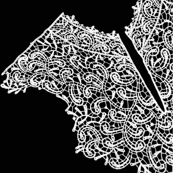 Spets Krage Tyg Trim - Utsökt Broderad Halsringning