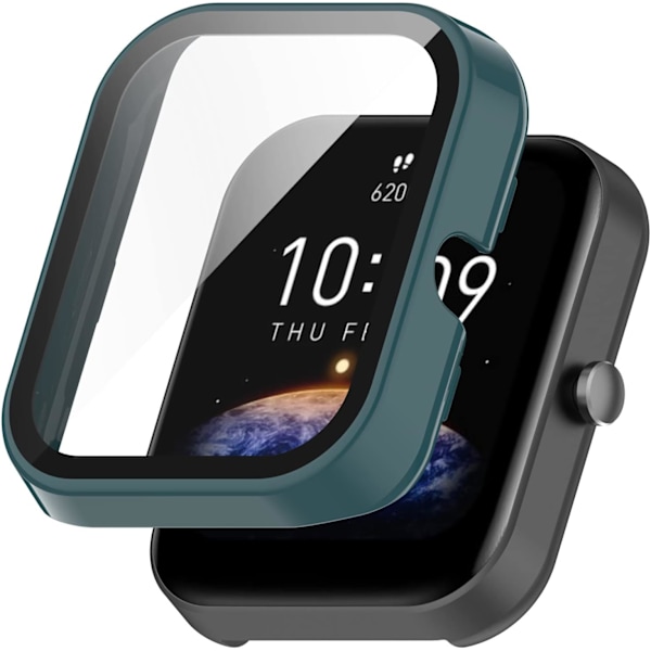 Kellon kuori yhteensopiva Amazfit Bip 3 Pro/Bip 3 -kellon kanssa, näytönsuoja kokonaisvaltainen kuori kova PC-puskuri täysi suojakuori Bip 3/B