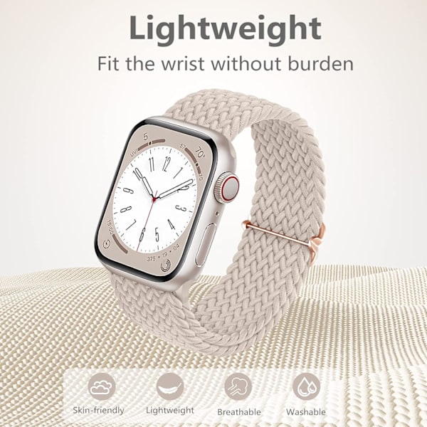 4-pak betalt Solo Loop kompatibel med Apple Watch Band 38mm 40mm