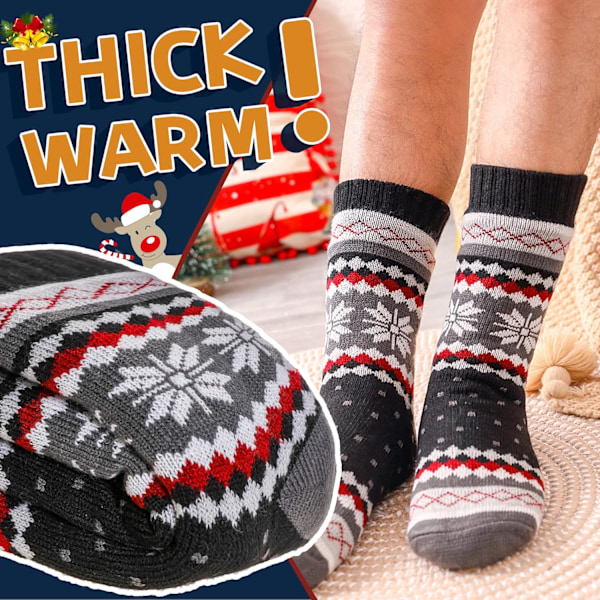 Mænds Fuzzy Fluffy Slipper Sokker - Varm Vinter Termisk Hyggelig Hytte