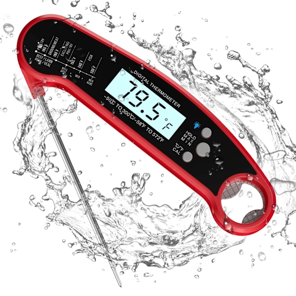 Digital kötttermometer med sond, snabbläsmat