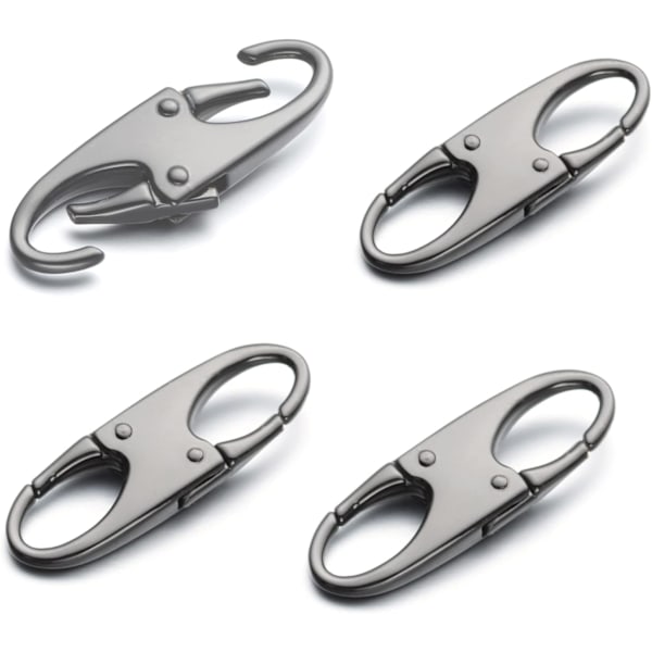 Doble Små Karabinkroker - Glidelåsklips Tyverisikring - Holder Glidelåser Lukket - Erstatning for Glidelåsdragere