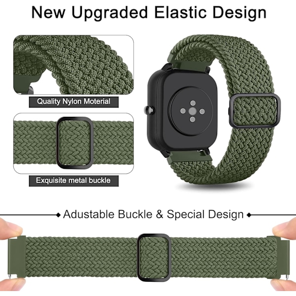 Betalt elastisk rem til Amazfit GTS 4 / GTS M / GTS 3 / GTS 2 / GTS 2e